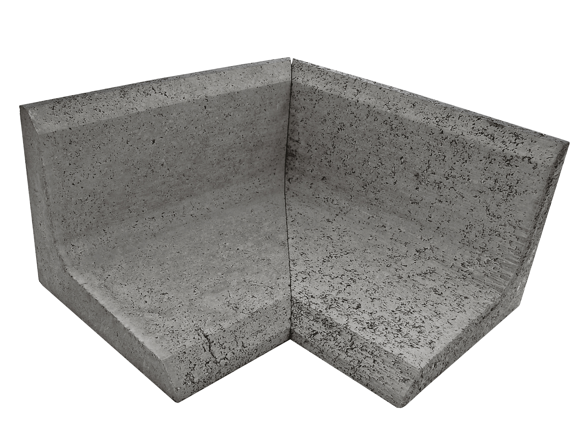 Zinco Betonwinkelstein-Innenecke, Höhe 25 cm, Winkel 90°