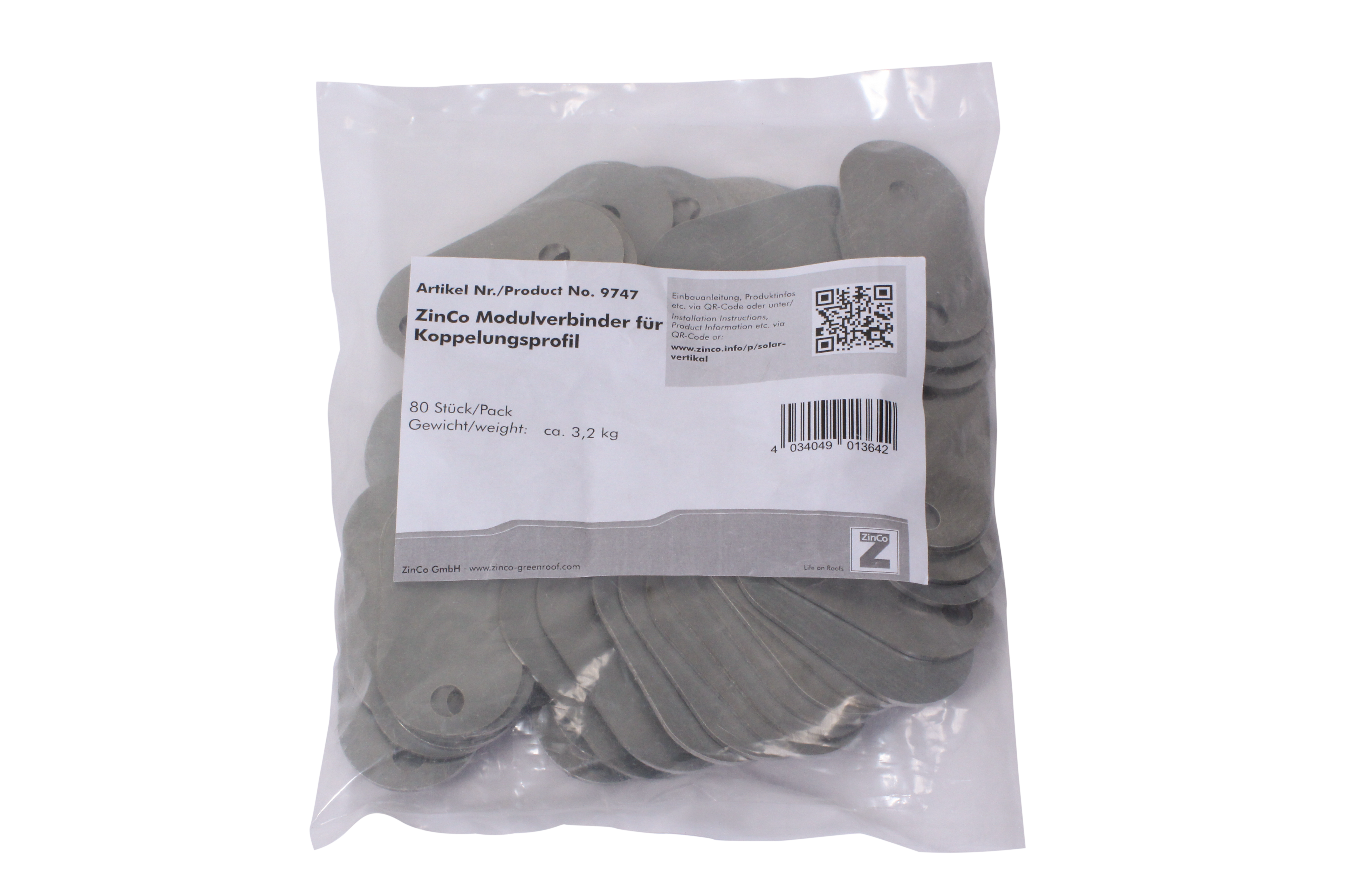 Zinco Modulverbinder für Koppelungsprofil, Pack à 80 St.