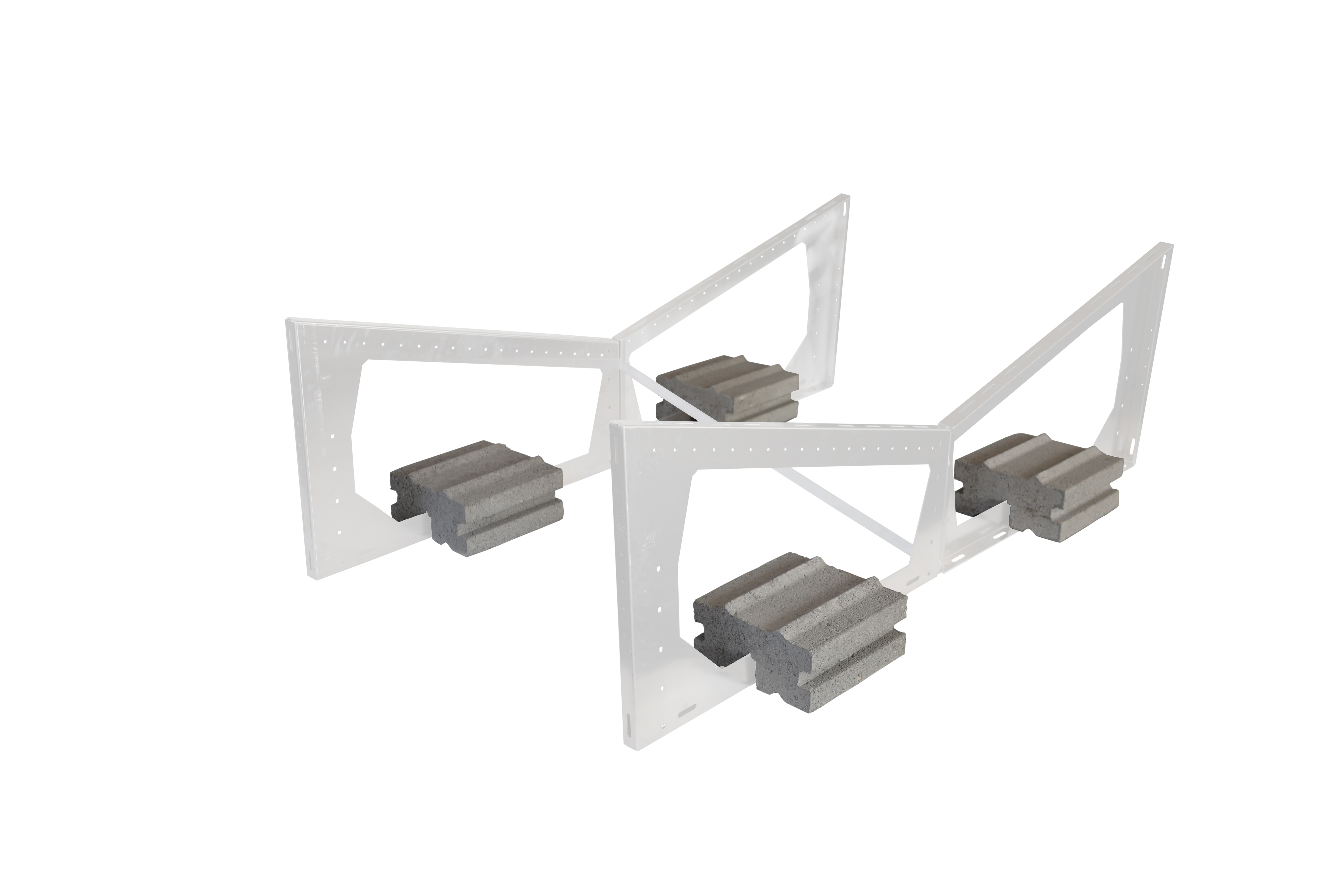 Zinco Ballast-Stein (25 kg) aus Beton zur Ballastierung der Solar-Grundrahmen