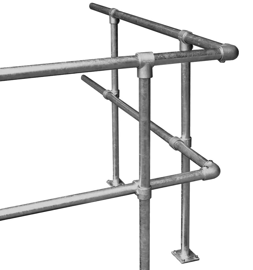 Zinco Geländerpfosten Stahl feuerverzinkt, Länge 1,20 m