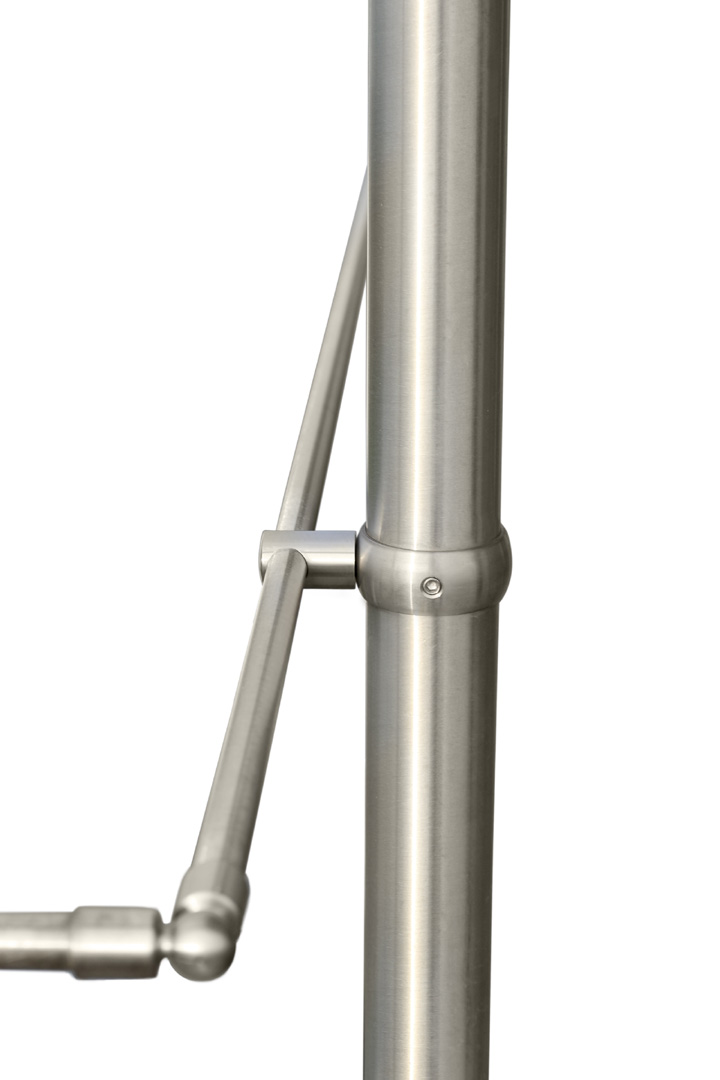 Zinco Kniestab, Edelstahl, Länge 3 m, Schliff 240