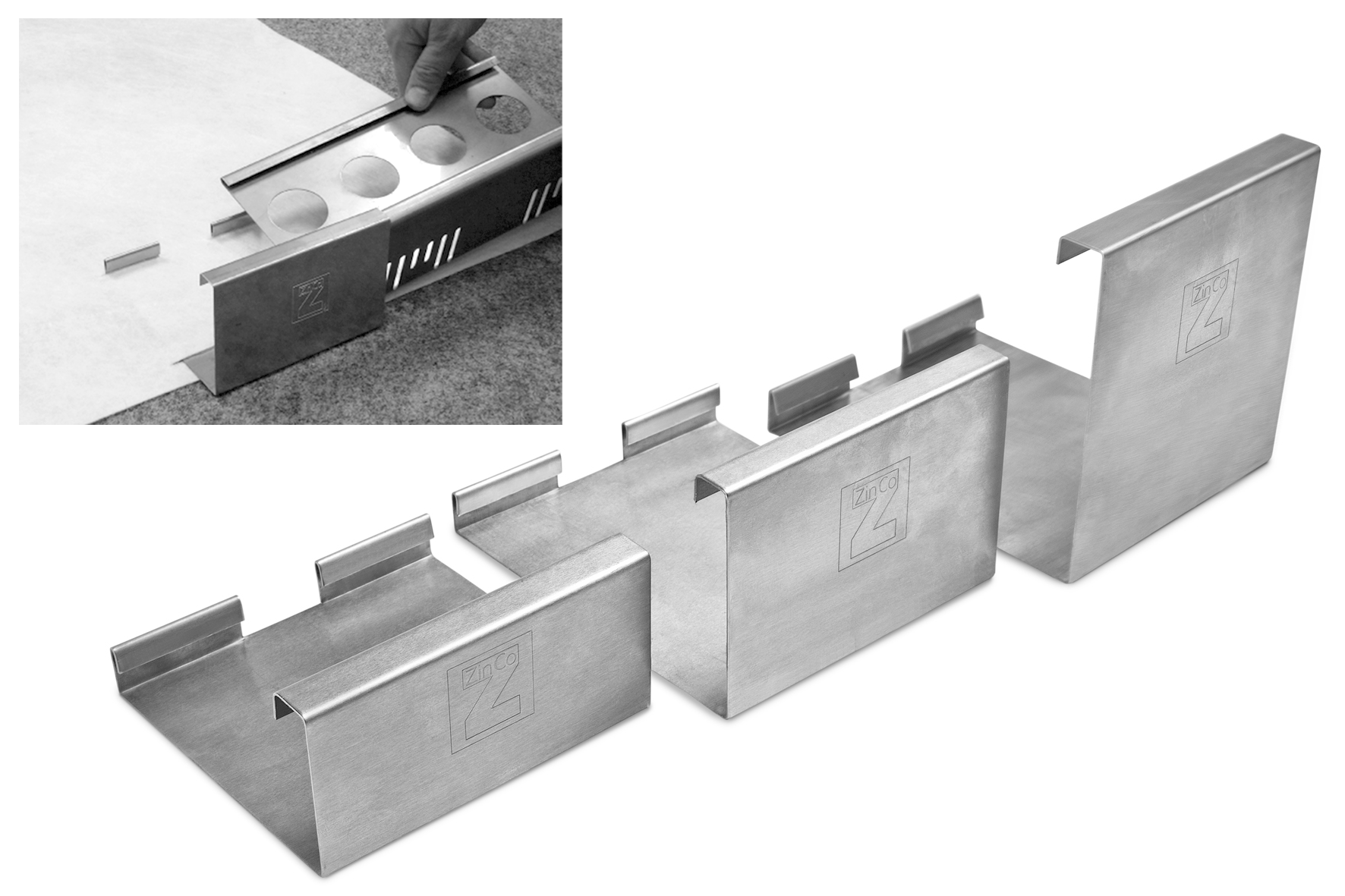 Zinco DP-FIX Halter für DP 120 Höhe 120 mm, Aluminium