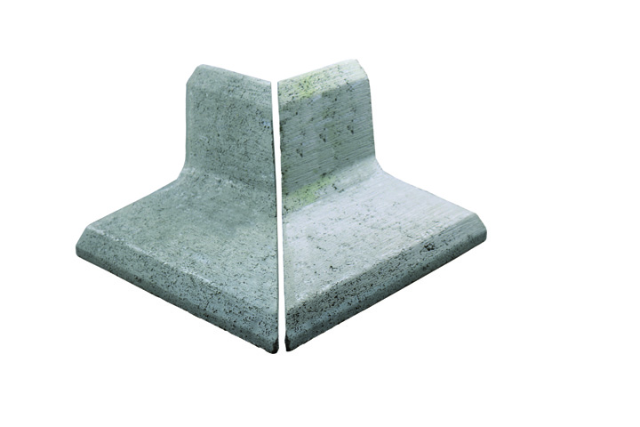 Zinco Betonwinkelstein-Außenecke, Höhe 25 cm, Winkel 90°
